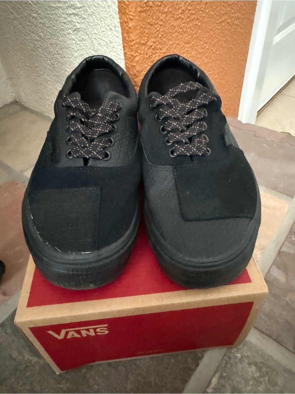 Vans Era Men’s All-Black Low Profile Suede & Textile Sneakers - Picture 2 of 3